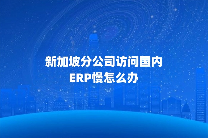 新加坡分公司訪問國內ERP慢怎么辦