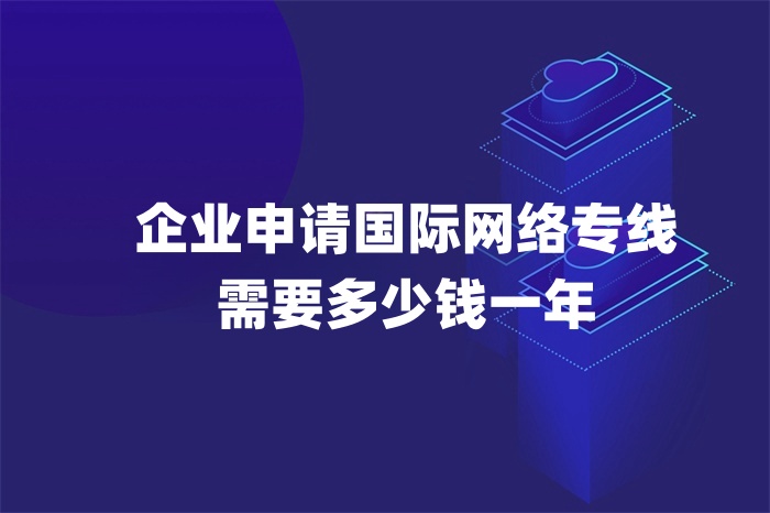 企業(yè)申請國際網絡專線需要多少錢一年