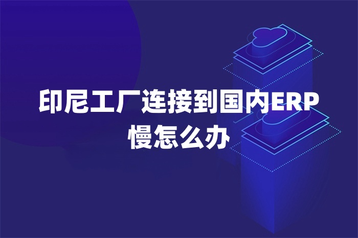 印尼工廠連接到國內ERP慢怎么辦