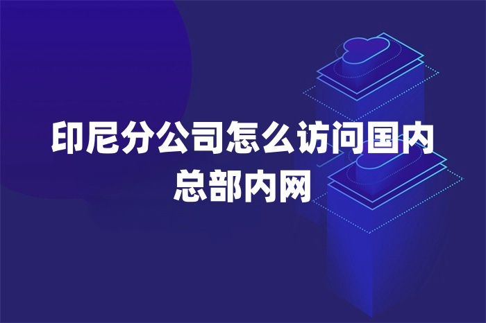 印尼分公司怎么訪問國(guó)內(nèi)總部?jī)?nèi)網(wǎng)