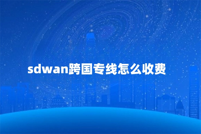 sdwan跨國專線怎么收費