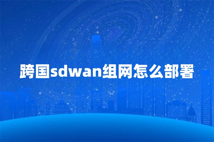 跨國(guó)sdwan組網(wǎng)怎么部署