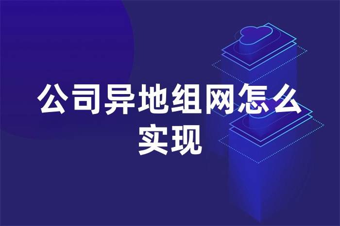 公司異地組網怎么實現