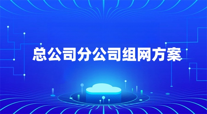 總公司分公司組網方案