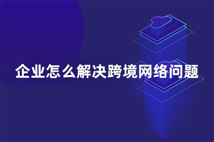 企業(yè)怎么解決跨境網(wǎng)絡(luò)問題